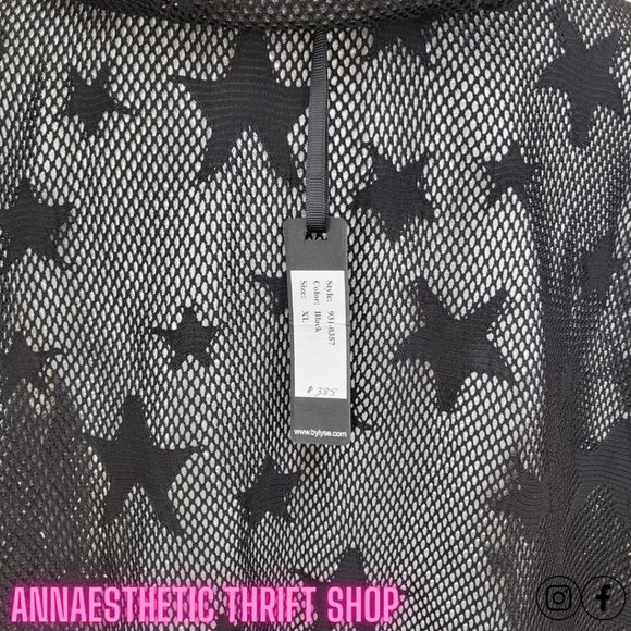 BYLYSE SPENARD Black Star Sheer Jacket - Picture 3 of 3